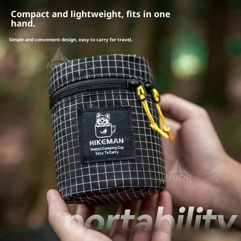 [HODR] Dyneema Titanium Mug Storage Bag for 200–450ml Mugs Ultralight Outdoor Lightweight Water-Resistant Camping & Hiking Gear