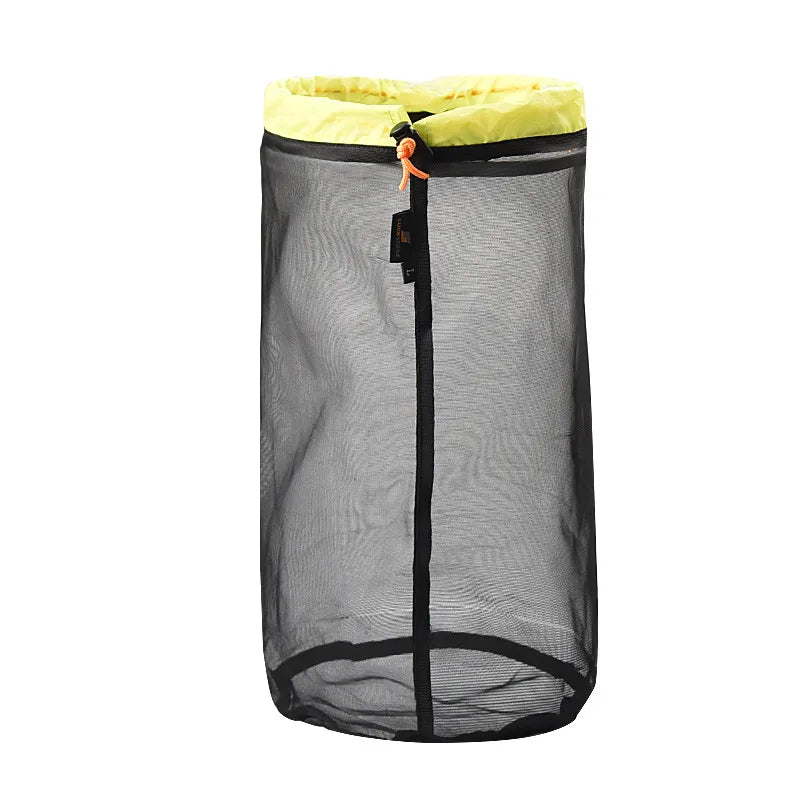 S~XXL Ultralight Mesh Storage Bag Drawstring Bags High quality Outdoor Stuff Sack Traveling Organizer Hiking Tool