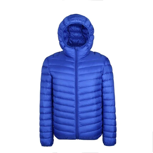 Down Jacket Men's 2024 New 90% White Duck Down Super Light Down Jacket Men's Lightweight Thermal Coat Hooded Feather Coat