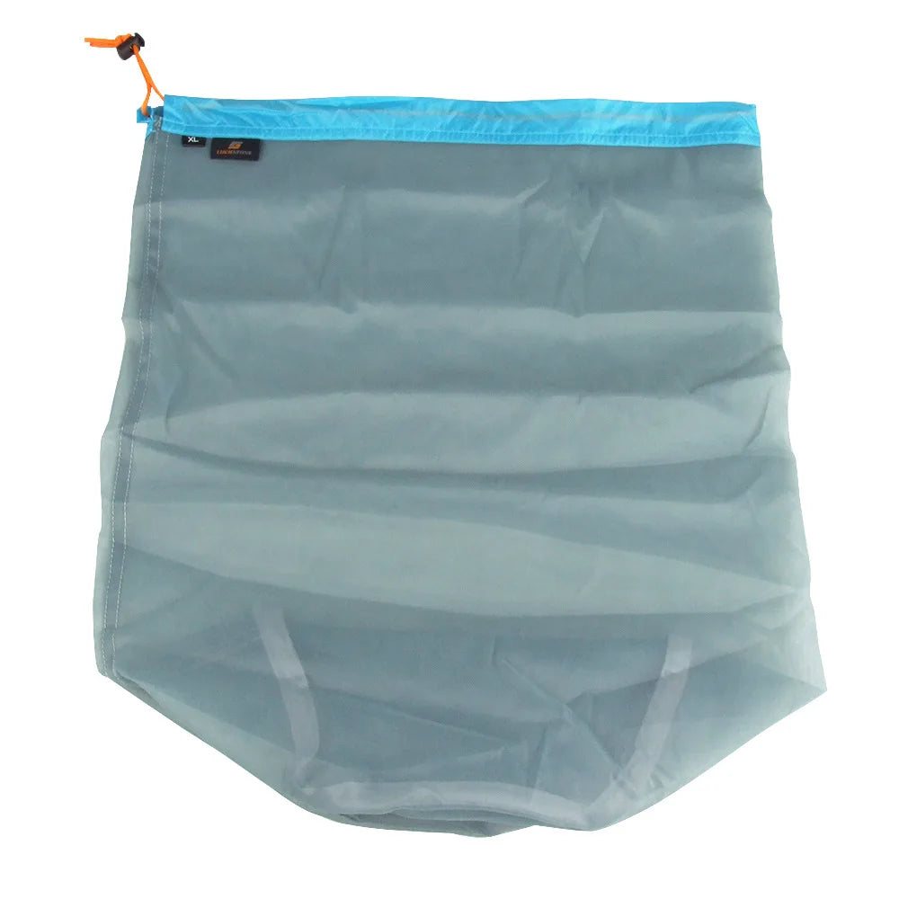 S~XXL Ultralight Mesh Storage Bag Drawstring Bags High quality Outdoor Stuff Sack Traveling Organizer Hiking Tool