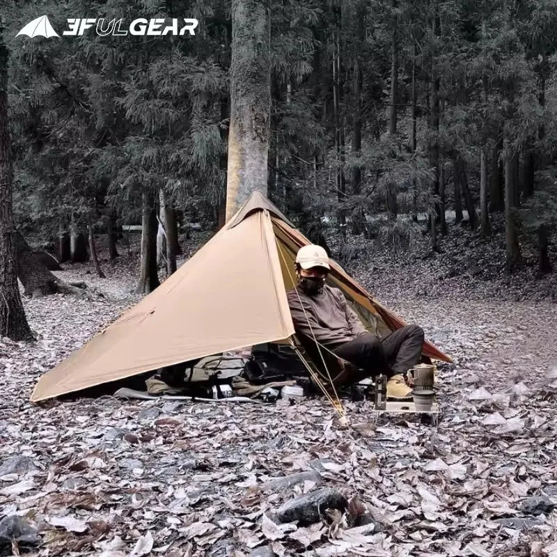 3F UL GEAR LanShan 2 Ultralight Tent Outdoor Camping 2 Person 3/4 Season Professional Waterproof 15D Nylon Rodless Tent Travel