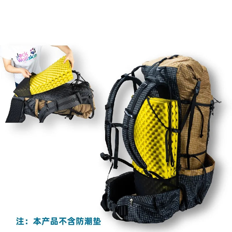 FLAME'S CREED Backpack Qi Dian Pro Travel Camping Hiking Backpack Outdoor Ultralight Frameless Packs 40+16