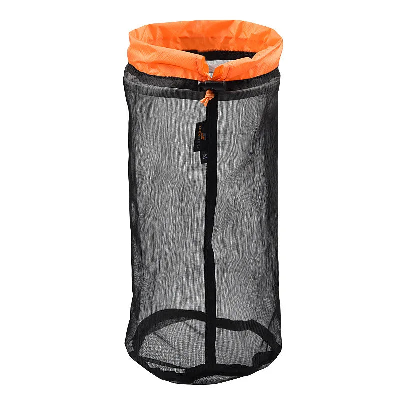 S~XXL Ultralight Mesh Storage Bag Drawstring Bags High quality Outdoor Stuff Sack Traveling Organizer Hiking Tool