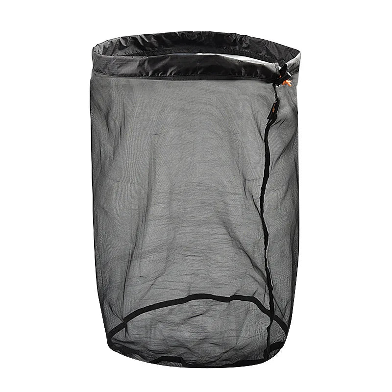 S~XXL Ultralight Mesh Storage Bag Drawstring Bags High quality Outdoor Stuff Sack Traveling Organizer Hiking Tool