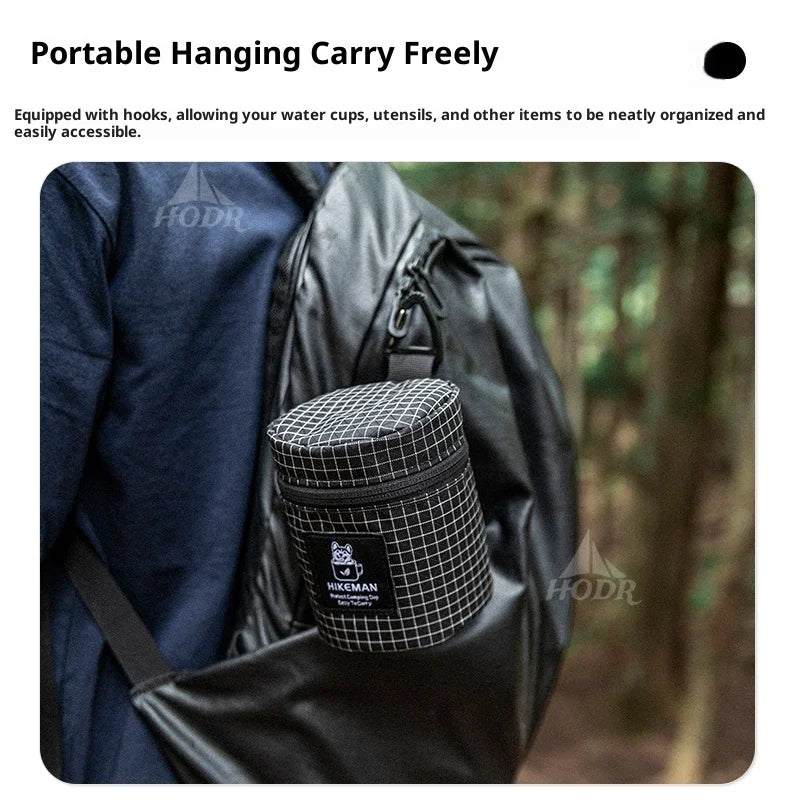 [HODR] Dyneema Titanium Mug Storage Bag for 200–450ml Mugs Ultralight Outdoor Lightweight Water-Resistant Camping & Hiking Gear